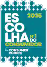 Selo representativo da Consumer Choice para Financiamento Automóvel 2025 e escolha dos profissionais