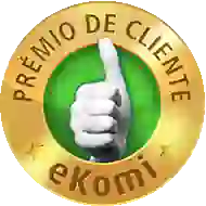 Selo de prémio eKomi indicando uma avaliação de 4.9 em 5