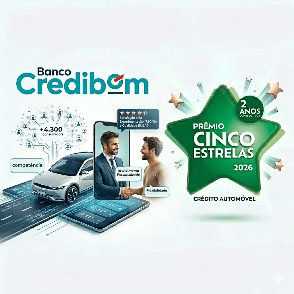 O Banco Credibom é "Cinco Estrelas" no Crédito Automóvel