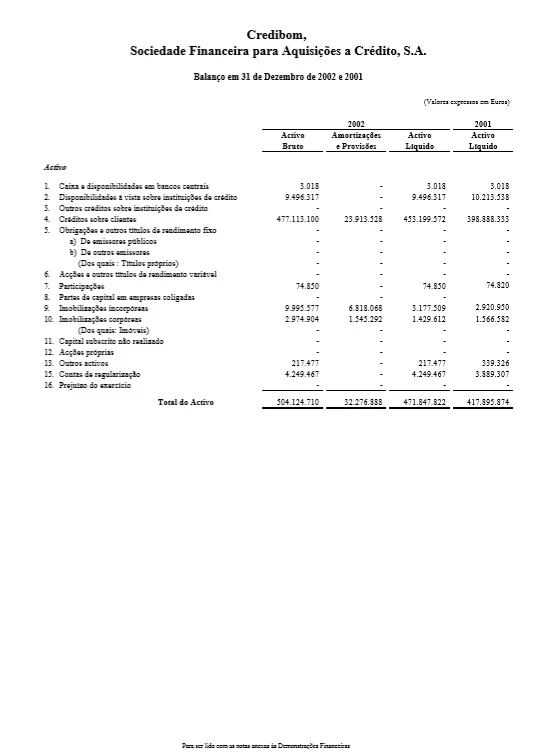 Balanco E Demonstracao De Resultados 2002 - 2002 (1563)